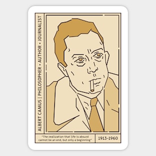 Albert Camus Literary Giant Sticker